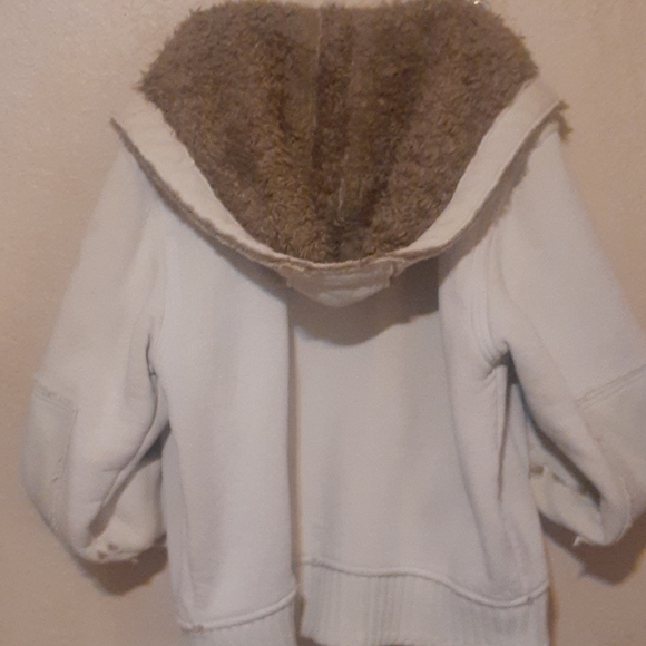 Sweater knit Cream hoodie - Picture 3 of 6